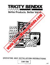 View CAW1200 pdf Instruction Manual - Product Number Code:914780100