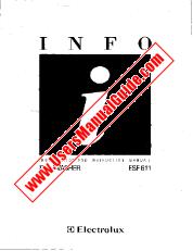 Ver ESF611 pdf Manual de instrucciones - Código de número de producto: 911861028