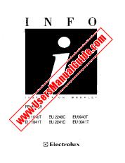 Ver EU0941T pdf Manual de instrucciones - Código de número de producto: 928520023