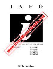 Ver EU1044T pdf Manual de instrucciones - Código de número de producto: 928521059
