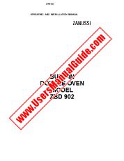 Ver ZBD902B pdf Manual de instrucciones - Código de número de producto: 949700067