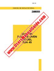 View ZDA45B pdf Instruction Manual - Product Number Code:949700044