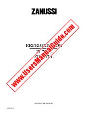 Voir ZDC57L pdf Mode d'emploi - Nombre Code produit: 923630613