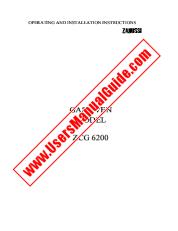 Ver ZCG6200 pdf Manual de instrucciones - Código de número de producto: 943202040