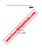 Ver ZCG6600W pdf Manual de instrucciones - Código de número de producto: 943204023