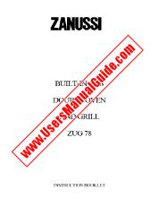 View ZUG78BN pdf Instruction Manual - Product Number Code:944201025