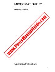 Ansicht Micromat DUO 21 w pdf Bedienungsanleitung - Artikelnummer Code: 947002201