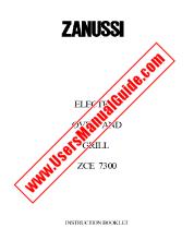 Voir ZCE7300W pdf Mode d'emploi - Nombre Code produit: 948515019
