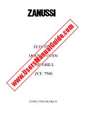 Ver ZCE7500W pdf Manual de instrucciones - Código de número de producto: 948520011