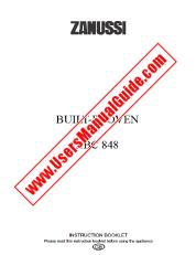 Ver ZBC848CU pdf Manual de instrucciones - Código de número de producto: 949711078