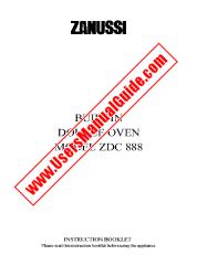 Ver ZDC888G pdf Manual de instrucciones - Código de número de producto: 949700081