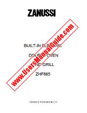 View ZHF865C pdf Instruction Manual - Product Number Code:944171109