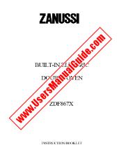 Ver ZDF867X pdf Manual de instrucciones - Código de número de producto: 944171144