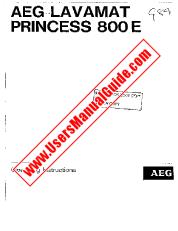 Voir Lavamat Princess 800E pdf Mode d'emploi - Nombre Code produit: 605166902