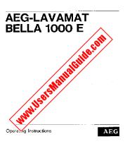 Voir Lavamat Bella 1000E pdf Mode d'emploi - Nombre Code produit: 605171901