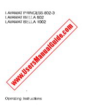 View Lavamat Bella 1002 pdf Instruction Manual - Product Number Code:605171907