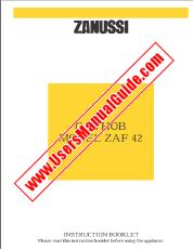 Voir ZAF42GW pdf Mode d'emploi - Nombre Code produit: 949731051