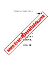 View ZSG38B pdf Instruction Manual - Product Number Code:944200048