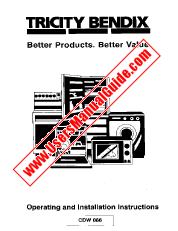 Vezi CDW086W pdf Manual de utilizare - Numar Cod produs: 911711050