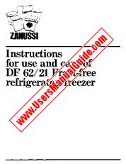 Ver DF62/21FF pdf Manual de instrucciones - Código de número de producto: 925751002