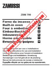 Voir ZBM799X pdf Mode d'emploi - Nombre Code produit: 949710602
