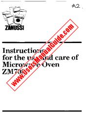 Ver ZM700 pdf Manual de instrucciones