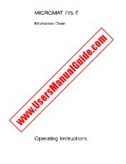 Vezi Micromat 725 D pdf Manual de utilizare - Numar Cod produs: 611847908