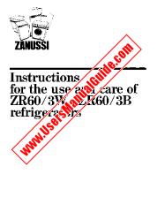 Ver ZR60/3B pdf Manual de instrucciones