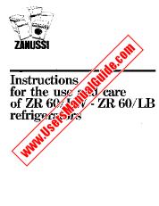 Ver ZR60LB pdf Manual de instrucciones