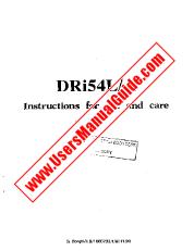Ver DRi54/L pdf Manual de instrucciones - Código de número de producto: 928460408