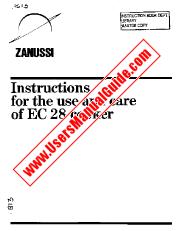 Ansicht EC28 pdf Bedienungsanleitung