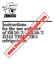 Ver ZR56/2 pdf Manual de instrucciones