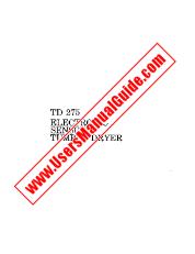 Ver TD275 pdf Manual de instrucciones - Código de número de producto: 916840000