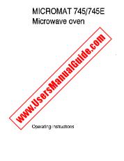 View Micromat 745 W pdf Instruction Manual - Product Number Code:611853968