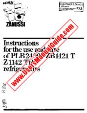 Ver ZB1421T pdf Manual de instrucciones