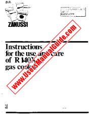 Ver R140XA pdf Manual de instrucciones