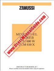 Vezi ZCM610X pdf Manual de utilizare - Numar Cod produs: 947730149