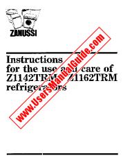 Ver Z1162TRM pdf Manual de instrucciones