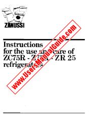 Ver ZC75R pdf Manual de instrucciones