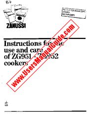 Ver ZG951 pdf Manual de instrucciones
