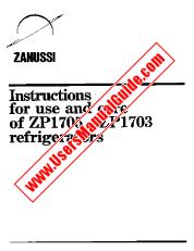 Ver ZP1705 pdf Manual de instrucciones