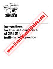 Voir ZRi51L pdf Mode d'emploi - Nombre Code produit: 923870009