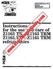 Ver Z1163TRM pdf Manual de instrucciones