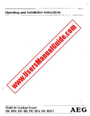 Ver DE603 pdf Manual de instrucciones - Código de número de producto: 610409001
