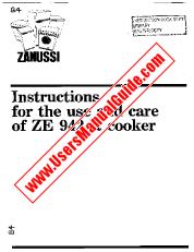 Ver ZE942R pdf Manual de instrucciones