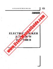 Voir ZCE7000B pdf Mode d'emploi - Nombre Code produit: 948700056