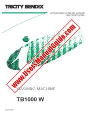 Ver TB1000W pdf Manual de instrucciones - Código de número de producto: 914203005