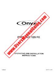 Visualizza 125FE (Onyx) pdf Manuale di istruzioni - Codice prodotto:933002717