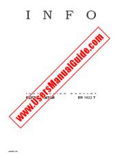 Vezi ER1622T pdf Manual de utilizare - Numar Cod produs: 923610090