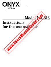 Ver ONYX 813 pdf Manual de instrucciones